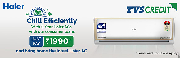 Get 5-star Haier AC's for Just 1990* with our consumer durable loans.